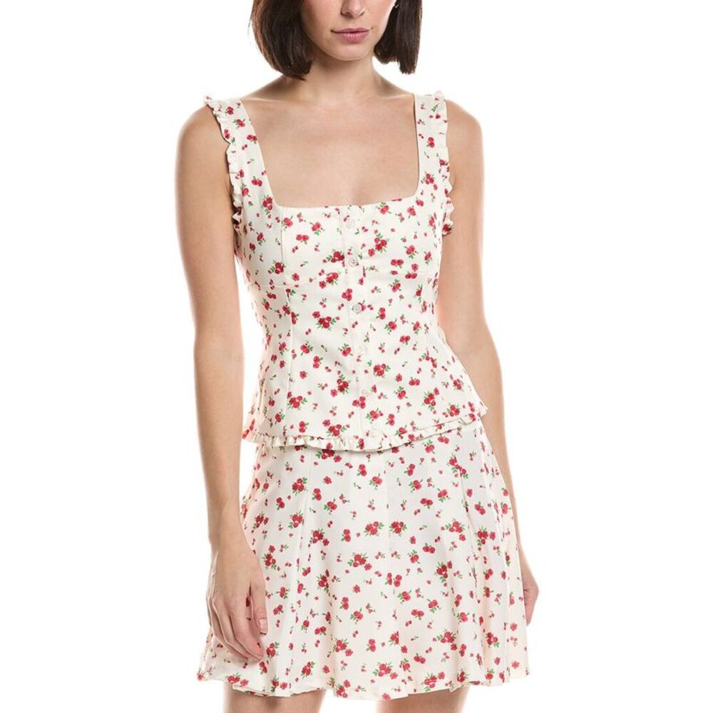 Hl Affair Womens  Floral Blouse, White